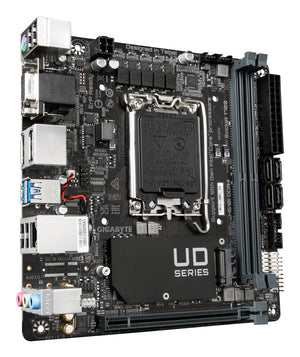 GIGABYTE H610I DDR4 Carte mère - Compatible avec processeurs Intel Core 14th CPUs, 4+1+1 Hybrid Digital VRM, up to 3200MHz DDR4, 1xPCIe 3.0 M.2, GbE LAN, USB 3.2 Gen 1