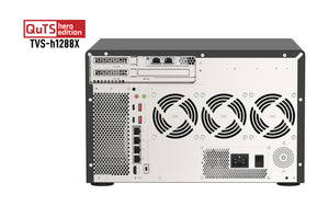 QNAP TVS-h1288X NAS Tower Intel® Xeon® W-1250 16 Go DDR4 0 To QuTS hero Noir