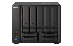 QNAP TS-H973AX NAS Tower Ryzen Embedded V1500B 8 Go DDR4 0 To QuTS hero Noir