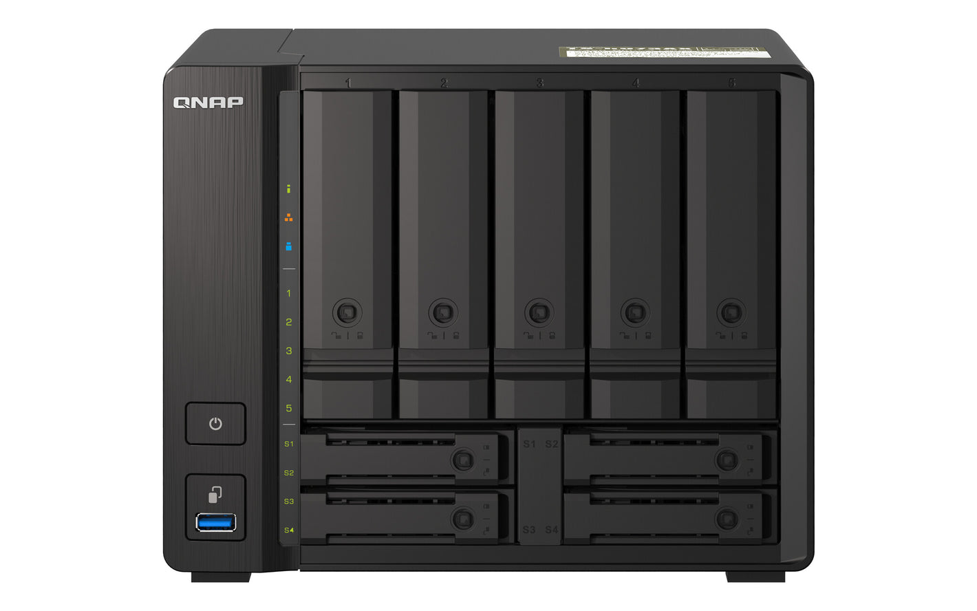 QNAP TS-H973AX NAS Tower Ryzen Embedded V1500B 32 Go DDR4 0 To QuTS hero Noir