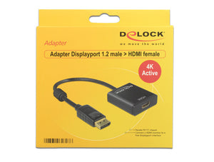 DeLOCK 62607 câble vidéo et adaptateur 0,2 m DisplayPort HDMI Type A (Standard) Noir