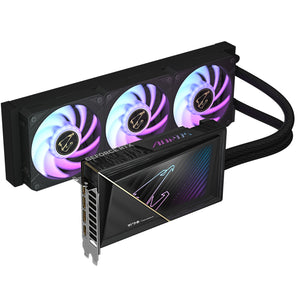 GIGABYTE AORUS GeForce RTX 5080 XTREME WATERFORCE 16G Carte Graphique - 16 Go GDDR7, 256 bits, PCI-E 5.0, 2805MHz Core Clock, 3 x DP 2.1a, 1 x HDMI 2.1b, NVIDIA DLSS 4, GV-N5080AORUSX W-16GD