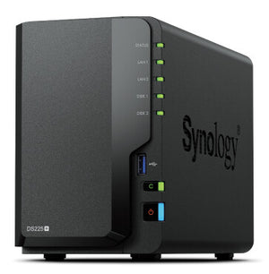 Synology DS225+ 2 Bay NAS Bureau Intel® Celeron® J4125 2 Go DDR4 Synology DSM Noir