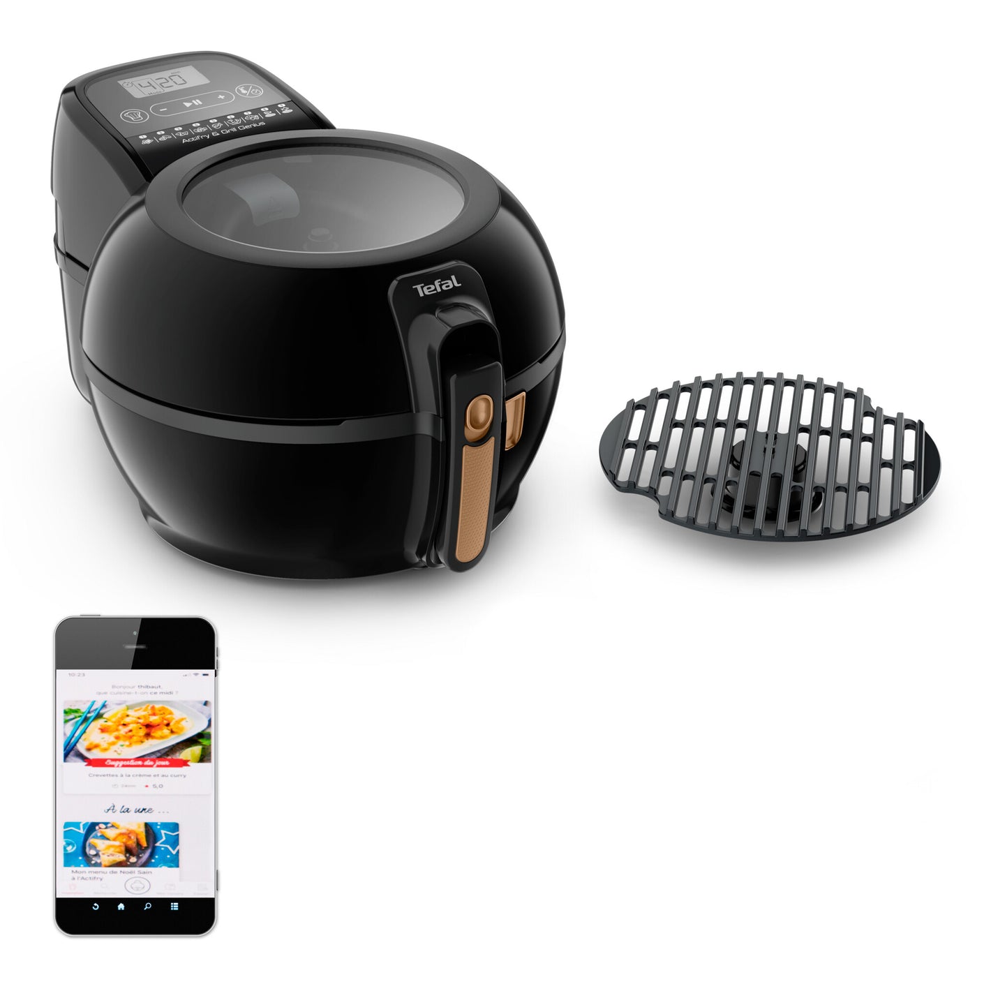 Tefal ActiFry FZ775810 friteuse Unique Autonome 1520 W Friteuse d’air chaud Noir