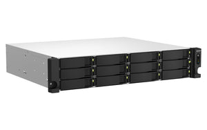 QNAP TS-1264U-RP NAS Rack (2 U) Intel® Celeron® 8 Go DDR4 0 To QNAP QTS Aluminium, Noir