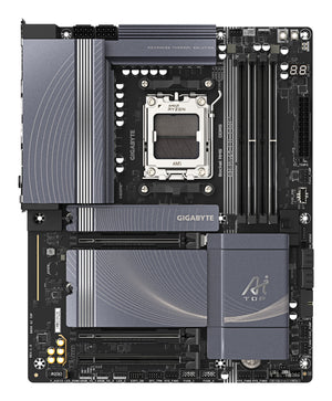 GIGABYTE B850 AI TOP Carte Mère - Processeurs AMD Ryzen Série 9000, 16+2+2 phases VRM numériques, jusqu'à 8600MHz DDR5 (OC), 2xPCIe 5.0 + 1xPCIe 4.0 M.2, LAN 10GbE, WIFI 7, USB 3.2 Gen 2x2