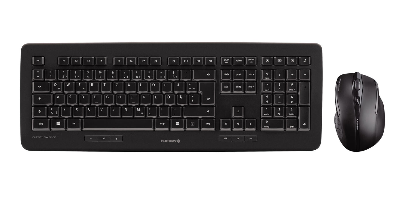 CHERRY DW 5100 clavier Souris incluse Universel RF sans fil Anglais américain Noir