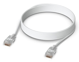 Ubiquiti UACC-Cable-Patch-EL-3M-W câble de réseau Translucide, Blanc Cat6