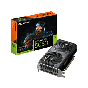 testtestGIGABYTE GeForce RTX 5050 WINDFORCE OC 8G Carte Graphique - 8GB GDDR6, 128bit, PCI-E 5.0, 2587MHz Fréquence du cœur, 2 x DP, 2 x HDMI, NVIDIA DLSS 4, GV-N5050WF2OC-8GD