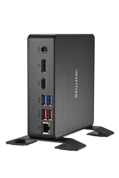 Shuttle XPC Nano PC NC40U, Intel Celeron 7305U, 1x HDMI, 1x DP,1xUSB-C/DP, 6x USB3.2, 1x 2.5" bay, 2x M.2, 1x LAN, RAID, fonctionnement permanent 24/7, attaches VESA