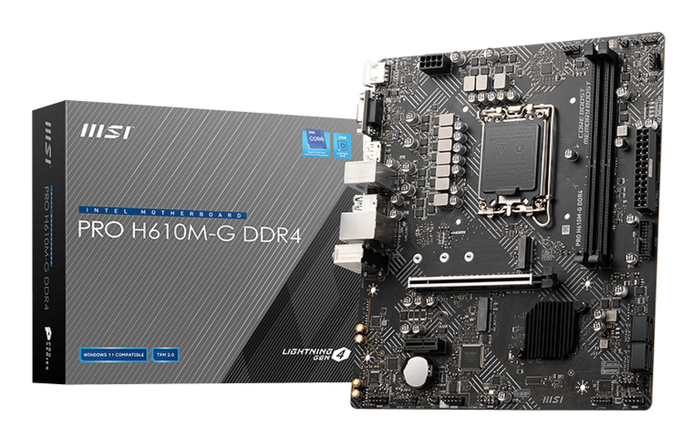 MSI PRO H610M-G DDR4 carte mère Intel H610 LGA 1700 micro ATX