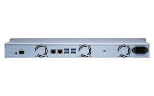 QNAP TS-431XeU NAS Rack (1 U) Annapurna Labs Alpine AL-314 8 Go DDR3 0 To QNAP QTS Noir, Acier inoxydable