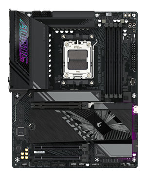 GIGABYTE X870E AORUS ELITE WIFI7 Carte Mère - Prend en charge les processeurs AMD Ryzen 9000, 16+2+2 phases VRM numérique, jusqu'à 8000Hz DDR5 (OC), 3xPCIe 5.0 + 1xPCIe 4.0, Wi-Fi 7, LAN 2,5GbE, USB 4