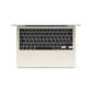 Apple MacBook Air Apple M M3 Ordinateur portable 34,5 cm (13.6") 16 Go 256 Go SSD Wi-Fi 6E (802.11ax) macOS Sequoia Beige