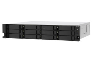 QNAP TS-1273AU-RP-8G serveur de stockage NAS Rack (2 U) Ryzen Embedded V1500B 8 Go DDR4 0 To QNAP QTS Aluminium, Noir