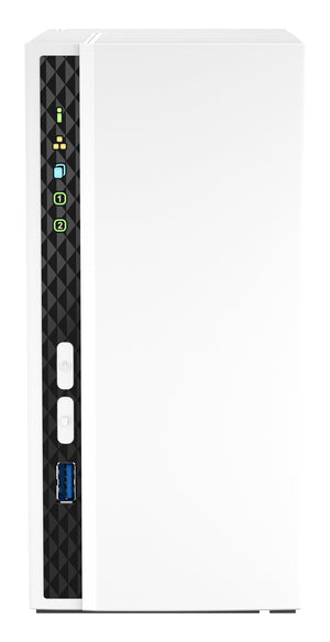 QNAP TS-233 serveur de stockage NAS Tower ARM Cortex-A55 2 Go 0 To QNAP QTS Blanc