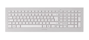CHERRY DW 8000 clavier Souris incluse Bureau RF sans fil Suisse Argent, Blanc