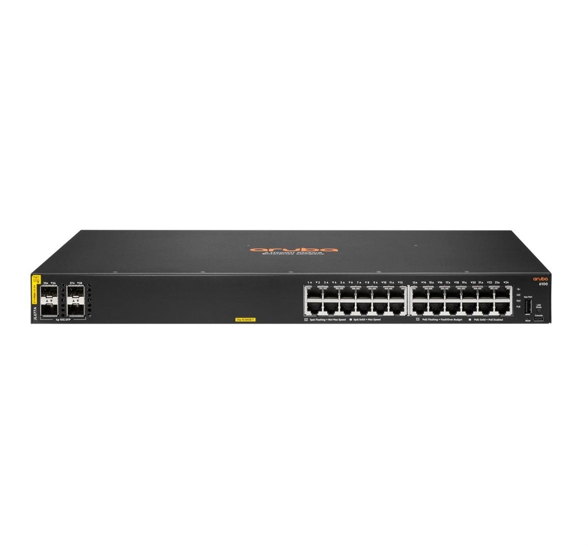 HPE Aruba Switch CX 6100 24G 4SFP+ 24xGBit/4xSFP+ PoE 370W JL677A_53532.jpg