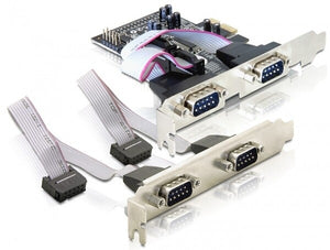 DeLOCK 4 x serial PCI Express card carte et adaptateur d'interfaces