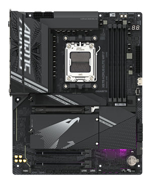 GIGABYTE X870 AORUS ELITE WIFI7 Carte Mère - Prend en charge les processeurs AMD Ryzen 9000, 16+2+2 phases VRM, jusqu'à 8000MHz DDR5 (OC), 3xPCIe 5.0 + 1xPCIe 4.0, Wi-Fi 7, LAN 2,5GbE, USB 4
