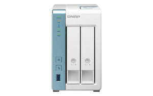 QNAP TS-231P3 NAS Tower Annapurna Labs Alpine AL-214 4 Go DDR3 0 To QNAP QTS Turquoise, Blanc