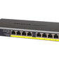 NETGEAR GS108LP Non-géré Gigabit Ethernet (10/100/1000) Connexion Ethernet, supportant l'alimentation via ce port (PoE) 1U Noir, Gris