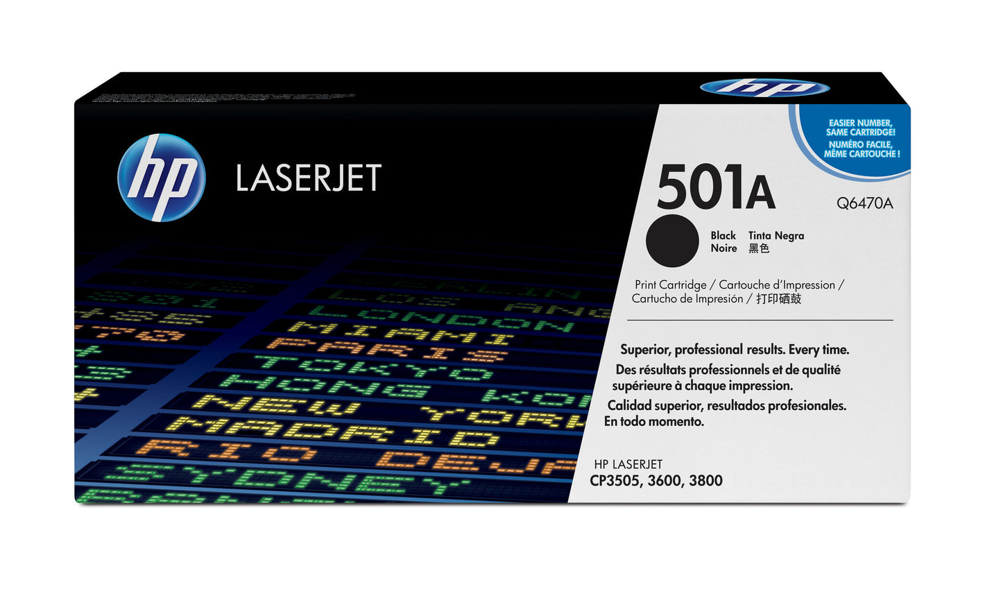 HP 501A toner LaserJet noir authentique