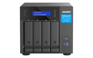 QNAP TVS-H474 NAS Tower Intel® Pentium® G7400 8 Go DDR4 0 To QuTS hero Noir