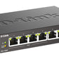 D-Link DGS-1008P/E commutateur réseau Non-géré L2 Gigabit Ethernet (10/100/1000) Connexion Ethernet, supportant l'alimentation via ce port (PoE) Bureau Noir