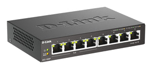 D-Link DGS-1008P/E commutateur réseau Non-géré L2 Gigabit Ethernet (10/100/1000) Connexion Ethernet, supportant l'alimentation via ce port (PoE) Bureau Noir