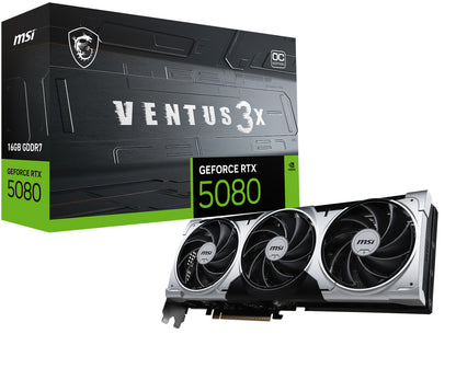 MSI VENTUS GEFORCE RTX 5080 16G 3X OC PLUS carte graphique NVIDIA 16 Go GDDR7