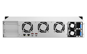 QNAP TS-873AeU-RP NAS Rack (2 U) Ryzen Embedded V1500B 4 Go DDR4 0 To QuTS hero Noir