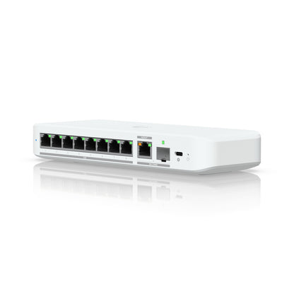 Ubiquiti UniFi Flex 2.5G Géré L2 2.5G Ethernet (100/1000/2500) Connexion Ethernet, supportant l'alimentation via ce port (PoE) Montage sur le bureau ou sur le mur Blanc