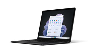 Microsoft Surface Laptop 5 Intel® Core™ i5 i5-1245U Ordinateur portable 34,3 cm (13.5") Écran tactile 8 Go LPDDR5x-SDRAM 256 Go SSD Wi-Fi 6 (802.11ax) Windows 11 Pro Allemand Noir