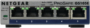 NETGEAR GS105E-200PES commutateur réseau Géré L2/L3 Gigabit Ethernet (10/100/1000) Gris