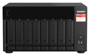 QNAP TS-873A NAS Tower Ryzen Embedded V1500B 8 Go DDR4 0 To QNAP Turbo System Noir