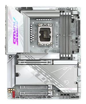 GIGABYTE Carte mère Z890 AORUS PRO ICE - Prend en charge les processeurs Intel Core Ultra (Série 2), VRM à 16+1+2 phases, jusqu'à 9500MHz DDR5 (OC), 1xPCIe 5.0 + 4xPCIe 4.0, Wi-Fi 7, LAN 5GbE, Thunderbolt 4