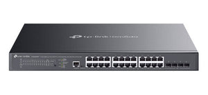 TP-Link Omada SG3428XMPP commutateur réseau Géré L2+ Gigabit Ethernet (10/100/1000) Connexion Ethernet, supportant l'alimentation via ce port (PoE) 1U Noir