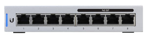 Ubiquiti UniFi Switch 8 Géré Gigabit Ethernet (10/100/1000) Connexion Ethernet, supportant l'alimentation via ce port (PoE) Gris