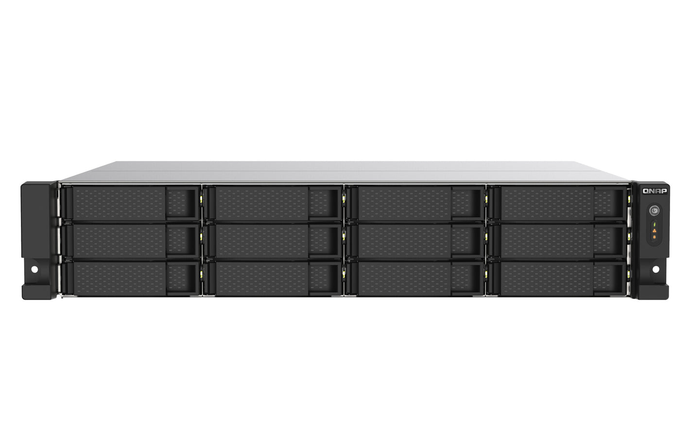 QNAP TS-1273AU-RP-8G serveur de stockage NAS Rack (2 U) Ryzen Embedded V1500B 8 Go DDR4 0 To QNAP QTS Aluminium, Noir