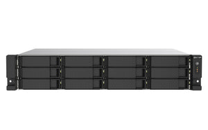 QNAP TS-1273AU-RP-8G serveur de stockage NAS Rack (2 U) Ryzen Embedded V1500B 8 Go DDR4 0 To QNAP QTS Aluminium, Noir
