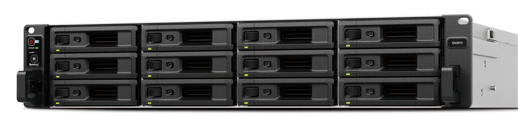 Synology SA SA3410 serveur de stockage NAS Rack (2 U) Intel® Xeon® D-1541 16 Go DDR4 0 To DiskStation Manager Noir, Gris