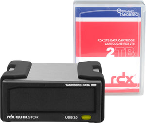 Overland-Tandberg O-T Kit de lecteur RDX avec cassette de 2 To, externe, noir, USB3+