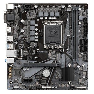 GIGABYTE H610M H V2 DDR4 Carte mère - Compatible avec processeurs Intel Core 14th CPUs, 6+1+1 Hybrid Digital VRM, up to 3200MHz DDR4 (OC), 1xPCIe 3.0 M.2, GbE LAN, USB 3.2 Gen 1