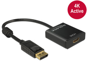 DeLOCK 62607 câble vidéo et adaptateur 0,2 m DisplayPort HDMI Type A (Standard) Noir