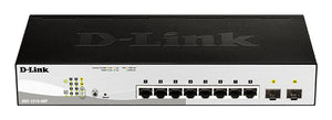 D-Link DGS-1210-08P Géré L2 Gigabit Ethernet (10/100/1000) Connexion Ethernet, supportant l'alimentation via ce port (PoE) Noir