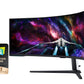 Samsung G95NC LED display 144,8 cm (57") 7680 x 2160 pixels Dual UHD QLED Blanc