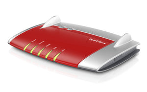 FRITZ! Box 4040 routeur sans fil Gigabit Ethernet Bi-bande (2,4 GHz / 5 GHz) Rouge, Argent