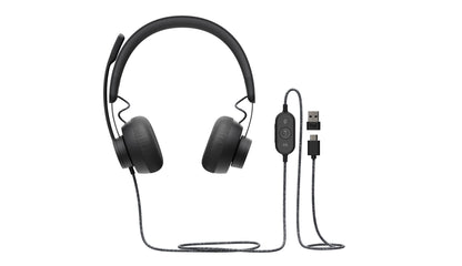 Logitech 981-000870 écouteur/casque Avec fil Arceau Appels/Musique USB Type-C Graphite