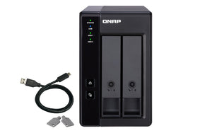 QNAP TR-002 Boîtier de disques de stockage Boîtier disque dur/SSD Noir 2.5/3.5"